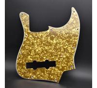 Parti del battipenna per chitarra elettrica 10 Pezzi Multi Colore 10 Fori 4 Corde Jazz J Bass Battipenna PVC Basso Battipenna Accessori Per Chitarra Elettrica Nera(Yellow)