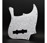 Parti del battipenna per chitarra elettrica 10 Pezzi Multi Colore 10 Fori 4 Corde Jazz J Bass Battipenna PVC Basso Battipenna Accessori Per Chitarra Elettrica Nera(White)