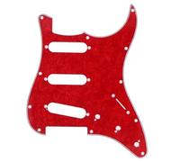 Parti del battipenna per chitarra elettrica Battipenna Per Chitarra 1pc 3 Strati 11 Fori Per Accessori Per Chitarra Elettrica In Celluloide PVC Di Ricambio Perfetto ST(Red)