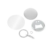 Parti del bottone del distintivo, 100 pezzi 58 mm portachiavi apribottiglie badge pulsante fornitura base parti materiali per la macchina per la produzione di bottoni