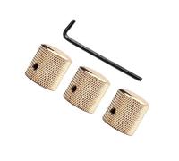 Parti Del Cappuccio Del Potenziometro Della Manopola Di Controllo Del Volume Del Tono Della Manopola Del Basso Della Chitarra In Metallo Da 3 Pezzi Accessorio per Chitarra Strumento (Color : Gold)