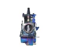 Parti del carburatore della motocicletta Carburatore universale Ko so ad alte prestazioni Galvanica colorata PWK24 26 28 30 32 34mm Con filtro verde Finitura platino(MC30)