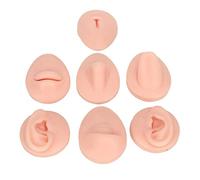 Parti del Corpo in Silicone, Modello di Pratica di Piercing del Corpo in Silicone Realistico, Modello di Lingua e Ombelico Riutilizzabile Dell'orecchio Dell'occhio del Naso(Colore della pelle chiaro)