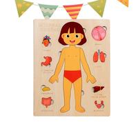 Parti Del Corpo Per Bambini | Parti del Corpo in Legno Educative | Per Scuola Ragazzi Ragazze Ospedale Viaggio Apprendimento