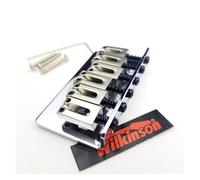 Parti del ponte della chitarra Chitarra Elettrica Ponte Fisso String Thru Bridge Steg Tailpiece Spaziatura Delle Corde 10,5 Mm Argento Nero Dorato(Silver)