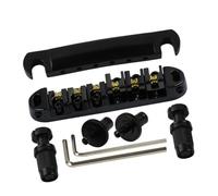 Parti del ponte della chitarra Per LP Ponte Con Cuscinetto A Sfere Aggiornato Cordiera Per Chitarra Elettrica Ponte Superiore E Inferiore Ponte Strumento Musicale(Black)