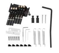 Parti Del Ponte Della Chitarra Ponte Per Chitarra Senza Testa | Set Di Ponti Per Chitarra Trillo Senza Testa Con Base In Ottone Nero A 6 Corde(6 Strings vibrato)