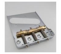 Parti del ponte della chitarra Ponte Per Chitarra Vintage Cromato Doppio Lungo Con Superficie Sabbiata Sella In Ottone Accessori Per Chitarra(Chrome)