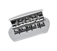 Parti del ponte della chitarra Un Set Di Base Curva Cromata Per Ponti A Sella Per 4/5 Corde Per Accessori Per Basso, Corde Attraverso Il Ponte O Il Corpo(4 strings)