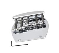 Parti del ponte della chitarra Un Set Di Base Curva Cromata Per Ponti A Sella Per 4/5 Corde Per Accessori Per Basso, Corde Attraverso Il Ponte O Il Corpo(5 strings)