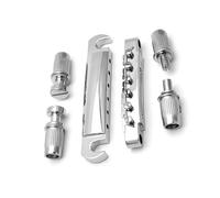 Parti del ponte della chitarra Un Set Di Ponticelli Cromati Con Selletta Per Corde Ponticello Per Corde Accessori Per Chitarra Elettrica Stile GB/LP