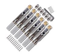 Parti Del Ponte Senza Testa Per Chitarra Elettrica Con Nut,Silver | Hardware in metallo, riduce le rotture, aumenta la持続性, intonazione stabile, misura i fori prima di installare
