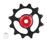 Parti del set di pulegge per cuscinetti del deragliatore LDAUYZLING 12T per mountain bike (Nera)