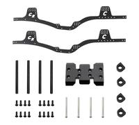 Parti Del Telaio Rc Per LCG Per Axial Per SCX10 I II III Per Capra 1/10 Fibra Di Carbonio Per Kit Telaio Telaio Rail Piastra Paramotore Corpo Montante Ricambi Auto RC(Black)