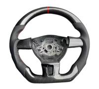 parti del volante da corsa Compatibile Con Per CC Per Passat Per Golf 6 Senza Pulsanti E Senza Leve Cambio Accessori Volante Auto Fibra Carbonio(No Buttons-D)
