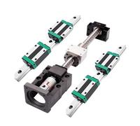 Parti della macchina a vite a sfere a movimento li 1 set guida lineare HGR20 + kit vite a ricircolo di sfere SFU1605 L300-1000mm + base motore(400mm)