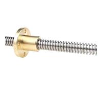 Parti della macchina a vite a sfere a movimento li 1 T16 Vite di comando 16mm Albero lineare passo 3mm con dado in ottone Lunghezza 100mm-600mm Stampante 3D CNC Asta trapezoidale(250mm)