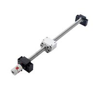 Parti della macchina a vite a sfere a movimento li 1Set SFU1204 Vite a sfere C7 estremità lavorata + flangia singola chiocciola a BFBK10 + alloggiamento a + supporto(700mm)