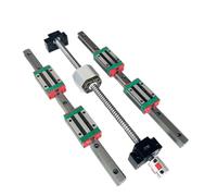Parti della macchina a vite a sfere a movimento li 2 binari di guida lineare HGH20 + 4 carrelli HGH20CA + 1 modulo di movimento lineare con vite a ricircolo di sfere SFU1605(400MM)