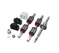 Parti della macchina a vite a sfere a movimento li 2 pz Guide lineari HGR15 Con HGH15CA + 1 pz Viti a ricircolo di sfere SFU1605 Qualsiasi lunghezza + Supporto for viti a ricircolo di sfere BK/BF12 +