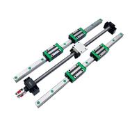 Parti della macchina a vite a sfere a movimento li Guide lineari 2 pezzi HGR15 guida quadrata + 4 pezzi HGW15CC carrelli blocchi + set vite a sfere SFU1204(600mm)