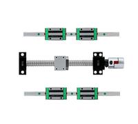 Parti della macchina a vite a sfere a movimento li Guide lineari Guida quadrata HGR15 con carrelli HGH15CA scorrevoli con kit vite a ricircolo di sfere SFU1204(350MM)