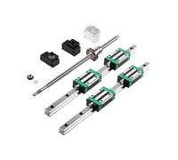Parti della macchina a vite a sfere a movimento li Guide lineari quadrate HGR20, 2 set, blocco HGR20+, HGH20CA, vite a sfere SFU1605, passo 5 mm, alloggiamento BKBF12 + dado, attuatore lineare(HGR20-7