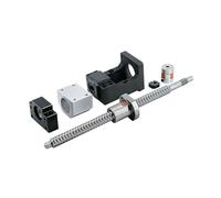 Parti della macchina a vite a sfere a movimento li Kit guida lineare HGR20 con 4 blocchi di scorrimento HGW20CC + kit vite a ricircolo di sfere SFU2005 L300-1000mm+HM15-57(750mm)