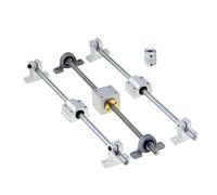 Parti della macchina a vite a sfere a movimento li Set di guide T8 Vite comando passo 8 mm + Albero lineare + KP08 SK8 SC8UU + Alloggiamento dado + 1 giunto(800mm)