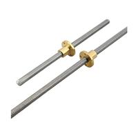 Parti della macchina a vite a sfere a movimento li Vite conduttrice a barra trapezoidale T10 Diametro 10 mm Passo 2 8 Con dado in ottone Lunghezza 100 mm-1000(500mm)