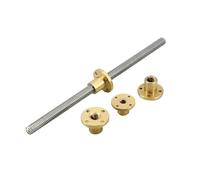Parti della macchina a vite a sfere a movimento li Vite di comando a barra trapezoidale T8 Diametro 8 mm Passo 2 Con dado in ottone Lunghezza 100 mm-1000(400mm)