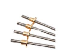 Parti della macchina a vite a sfere a movimento li Vite di comando T10 passo 2mm vite filettata 4mm con dado in ottone lunghezza 100mm-600mm barra trapezoidale lineare(250mm)