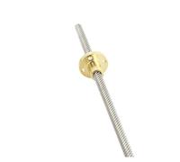 Parti della macchina a vite a sfere a movimento li Vite in acciaio inossidabile 304 T6 lunghezza 150 mm passo 1 2 4 6 12 mandrino trapezoidale con dado in ottone(Lead 1mm)