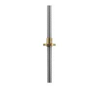 Parti della macchina a vite a sfere a movimento li Vite trapezoidale T4 con dado in ottone passo 1 mm 2 100-550 barra(150mm)