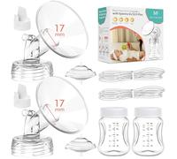 Parti della pompa compatibili con Spectra S1, S2, S9 Plus, kit di ricambio per parti della pompa Spectra, 2 pezzi, include flangia da 17 mm, valvola a becco d'anatra, tubo, bottiglia, protezione