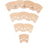 Parti di accessori per violino, 10 pezzi, in legno d'acero, tagliati al laser, a forma di cuore, ponti per violino 4/4 3/4 1/2 1/4 1/8 1/10 1/16 parti di corde per violino (4-4)