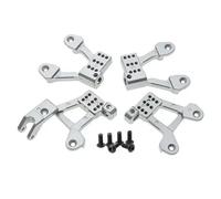 parti di aggiornamento RC Compatibile Con Axial Per SCX10 II 90046 90047 1/10 RC Crawler Car Upgrade Parts 4 Pezzi Di Supporto Per Torri Ammortizzatori Anteriori E Posteriori In Metallo(Silver)