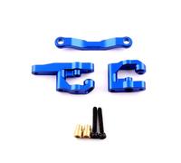 Parti di aggiornamento RC del gruppo di sterzo della lega di alluminio per ARRMA 1/14 Mojave GROM Brushless spazzolato RC Car (blu)