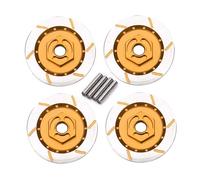 Parti Di Auto Rc Per HPI Per HSP 94123 Per Tamiya Per Tt-01 Tt02 1/10 RC On Road Racing Car 12mm Modifica Disco Freno Cerchione Scatola Adattatore Esagonale Parti RC Auto 4 PZ(Yellow)