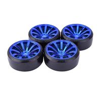 Parti Di Auto Rc Per Kyosho Per HPI Per HSP Per Traxxas D4 Per Sakura Per TT01 Per Tamiya 1:10 4 Pezzi Pneumatici Da Drift Cerchioni 12mm Hex RC On Road Racing Car Accessori(Blue)