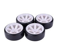 Parti Di Auto Rc Per Kyosho Per HPI Per HSP Per Traxxas D4 Per Sakura Per TT01 Per Tamiya 1:10 4 Pezzi Pneumatici Da Drift Cerchioni 12mm Hex RC On Road Racing Car Accessori(White)