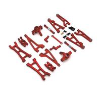 Parti di Auto Rc per MJX 16207 16208 16209 16210 1/16 Anteriore Posteriore Braccio Sospensione Sterzo Tazza Asta Collegamento Sterzo Assemblea Decorazione Set RC Auto Kit Parti(Red,16208)
