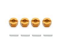 Parti Di Auto Rc Per Traxxas Per Slash 4x4 Per MJX H16 16207 16208 16209 16210 1/10 RC Aggiornamento Parti Automobili 12mm Ruota Esagonale Hub Adattatore Accessori Montaggio Spessore 7mm(Yellow)
