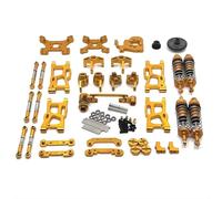 Parti Di Auto Rc Per WLtoys 124007 124017 124019 144001 144002 144010 Per RIaarIo Per XDKJ-001 XDKJ-006 Per AM-X12 Asta Trazione Braccio Oscillante Ammortizzatore RC Auto Parti Aggiornamento(Yellow)