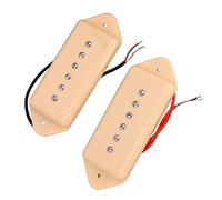 Parti di chitarra 2 PCS Single Bobina Pickups Neck & Bridge For Lp. Chitarra Elettrica 2 Colori Scegli Accessorio Delle Parti Parti di chitarra (Color : Beige)