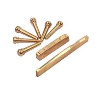 Parti di Chitarra 6 Perni Per Ponte In Ottone Dorato Con Set Di Dadi A Sella Per Chitarra Acustica