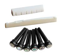 Parti Di Chitarra Acustica Perni Del Ponte In Ebano Piolo E Dado A Sella Sostituzioni Con Intaglio In Osso Accessori Dado per chitarra