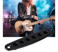 Parti di chitarra di basso elettrico sustvita, corda di chitarra attraverso la piastra con le porri in lega di zinco per una qualità del suono ottimale (Black)