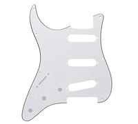 Parti di Chitarra Elettrica Battipenna a 11 fori per mancini Battipenna per chitarra SSS Piastra antigraffio per chitarra elettrica For For ST Battipenna per Chitarra Elettrica (Color : White)