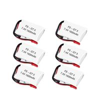 Parti di droni Per batteria Lipo da 7,4 V 1600 mAh per Flysky FS-GT5 Trasmettitore RC Modelli Giocattoli Per MC6C MCE7 con JST(1pcs)